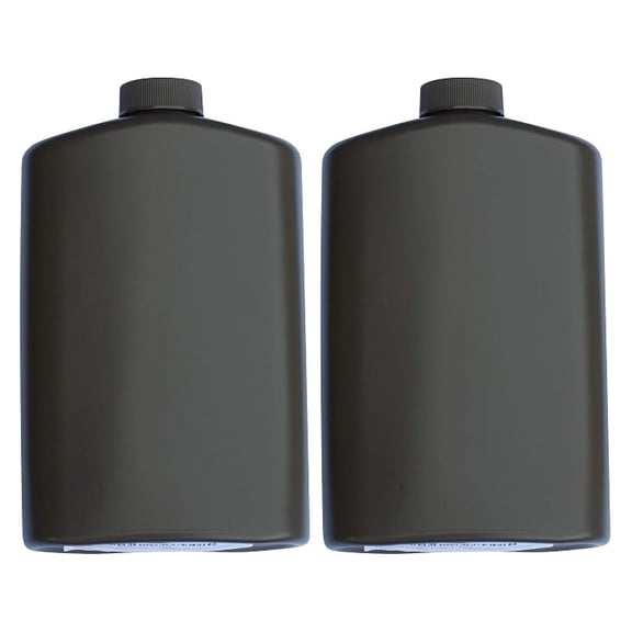 YHKJ Fighter Flask Great for Concerts, Fishing, Skiing, Backpacking, Hiking - 16oz US Military Issue Plastic Flask BPA Free (Black Pack of 2)