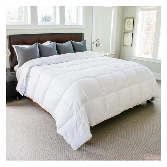 YHKJ Oversized King Comforter 108" x 90" - Extra Large Synthetic Down Duvet Insert - Ultra Soft Microfiber, All-Season, Lightweight & Fluffy - Hotel-Quality, Machine Washable, White