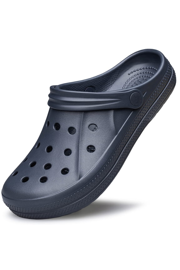 Clogs Men and Women Garden Shoes Marbled Clogs Slides Sandals Unisex Slip on Beach Water Shoes Navy Blue Size 6.5 Women/5 Men