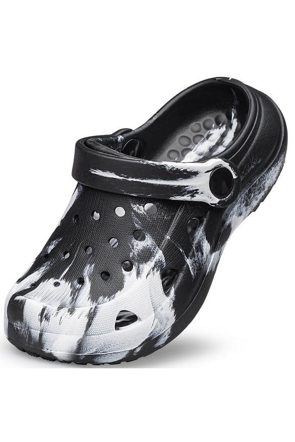 Garden Clogs for Boys Girls Slip on Beach Sandals Kids Unisex Child Beach Water Shoes Black Big Kid Size 5
