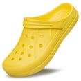 thumbnail image 1 of YHOON Garden Shoes Clogs Men and Women Marbled Clogs Slides Sandals Slip on Unisex Slippers Beach Pool Shower Water Shoes Yellow Size 9 Women/8 Men, 1 of 7