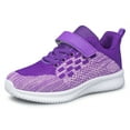 thumbnail image 1 of YHOON Kids Shoes Girls Sneakers Running Shoes Slip on Sports Fitness Shoes Purple Big Kid Size 4, 1 of 6