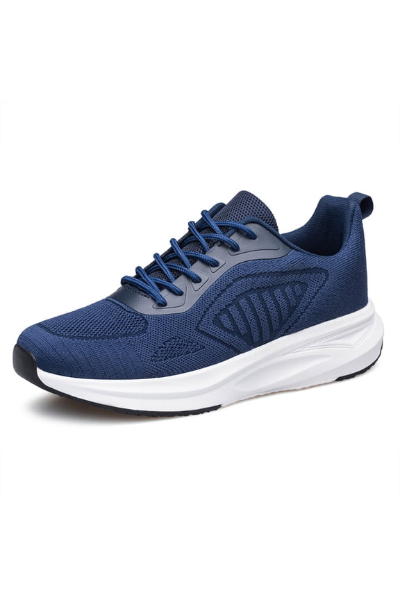 Men's Walking Shoes Non Slip Lightweight Breathable Tennis Athletic Sneakers Workout Training Shoe Navy Blue Size 12