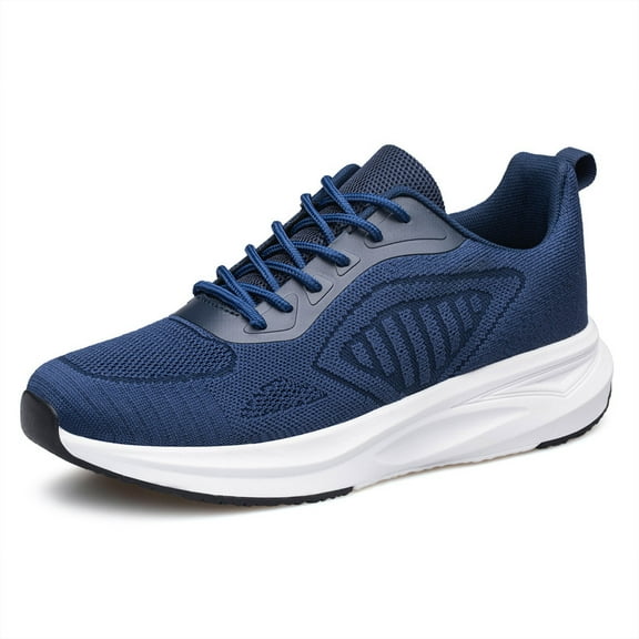YHOON Men's Walking Shoes Non Slip Lightweight Breathable Tennis Athletic Sneakers Workout Training Shoe Navy Blue Size 9.5