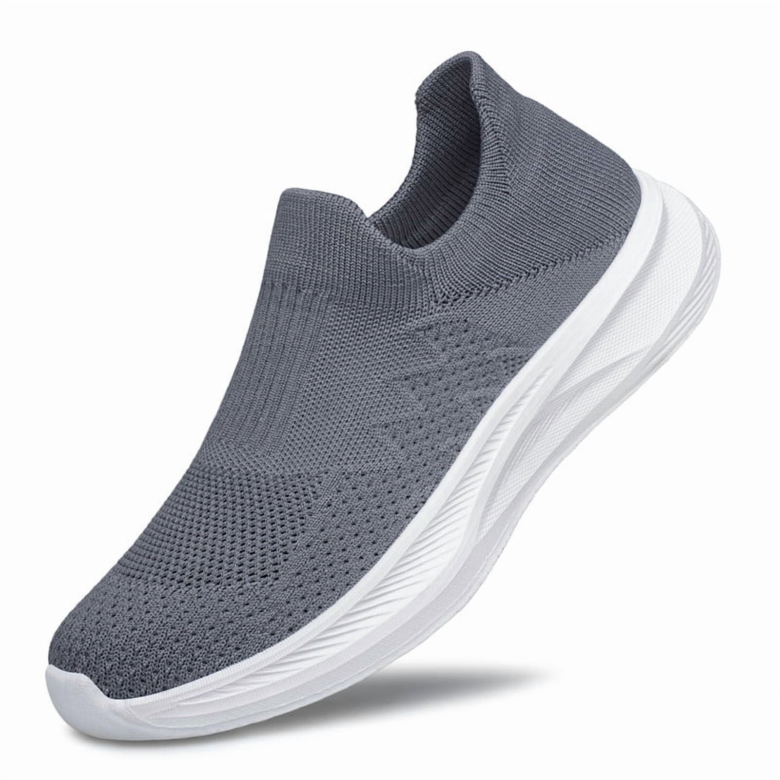 Men's Walking Shoes Non Slip Lightweight Breathable Tennis Sneakers Workout Training Shoe Dark Grey Size 11