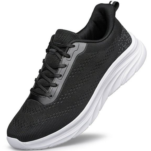 YHOON Men's Walking Shoes Slip on Comfortable Lightweight Running Shoes Workout Training Sneakers Black Size 13