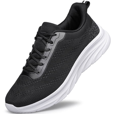 YHOON Men's Walking Shoes Slip on Comfortable Lightweight Running Shoes Workout Training Sneakers Black Size 14