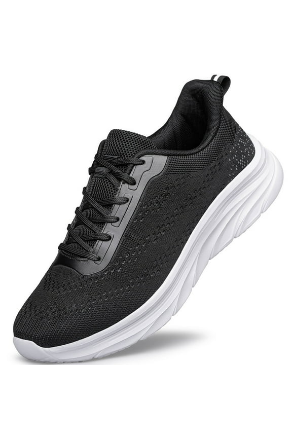 Men's Walking Shoes Slip on Comfortable Lightweight Running Shoes Workout Training Sneakers Black Size 14