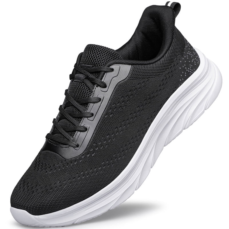 YHOON Men's Walking Shoes Slip on Comfortable Lightweight Running Shoes Workout Training Sneakers Black Size 8.5