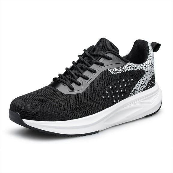 YHOON Mens Running Shoes Slip on Comfortable Lightweight Running Shoes Tennis Workout Training Sneakers Black Size 8.5