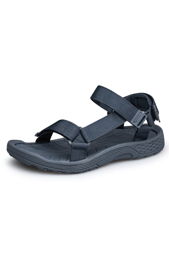 Mens Sandals Hiking Sport Athletic Cushioned Sandals Non Slip Beach Water Shoes Walking Comfortable Open Toe Summer Outdoor Navy Blue Size 12