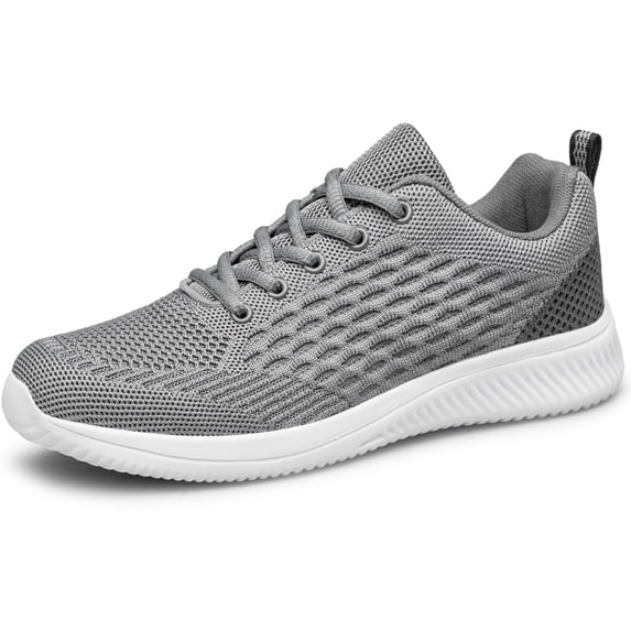 YHOON Mens Shoes Casual Running Walking Shoes Sneakers Gym Tennis Slip On Shoes Grey Size 10