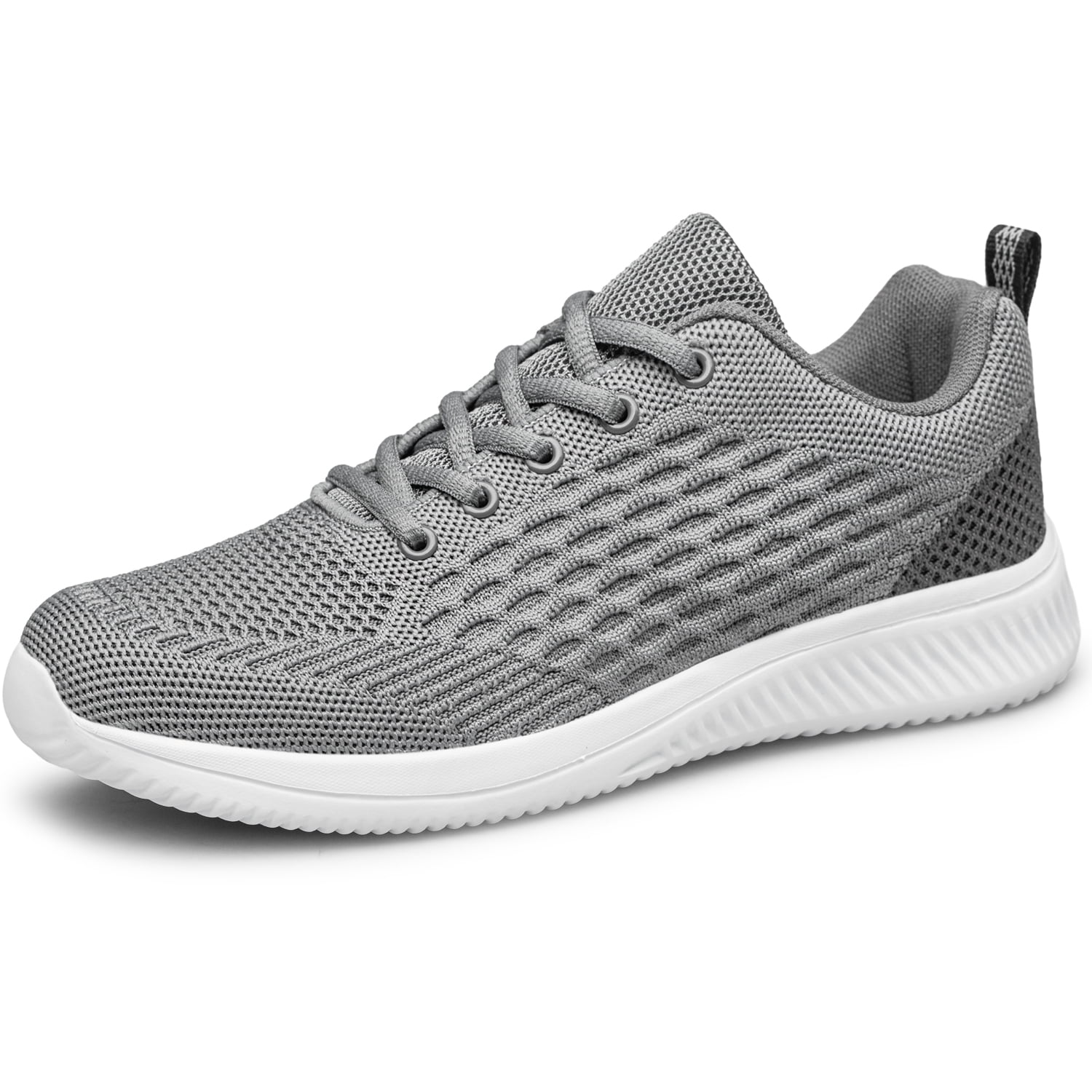 Mens Shoes Casual Running Walking Shoes Sneakers Gym Tennis Slip On Shoes Grey Size 9