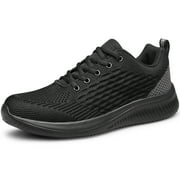Mens Walking Shoes Non Slip Running Shoes Lightweight Tennis Shoes Breathable Workout Shoes Comfortable Fashion Sneakers Black Size 11
