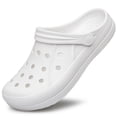 thumbnail image 1 of YHOON Unisex Garden Clogs Sandals Non-Slip Clogs Slippers Sandals for Women and Men Lightweight Comfort Water Shoes White Size 8 Women/7 Men, 1 of 7