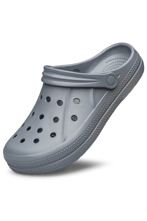 Unisex Garden Clogs Shoes Arch Support Soft Slip-on Sandals for Women and Men Grey Size 12 Women/11 Men