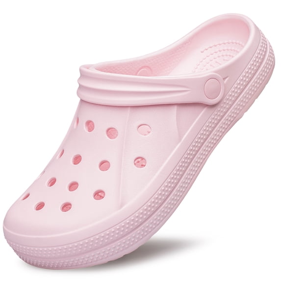YHOON Women's Sandals Arch Support Clogs Garden Shoes Lightweight Comfortable Slip-On For Beach Casual Water Shoes Pink Size 13 Women/12 Men