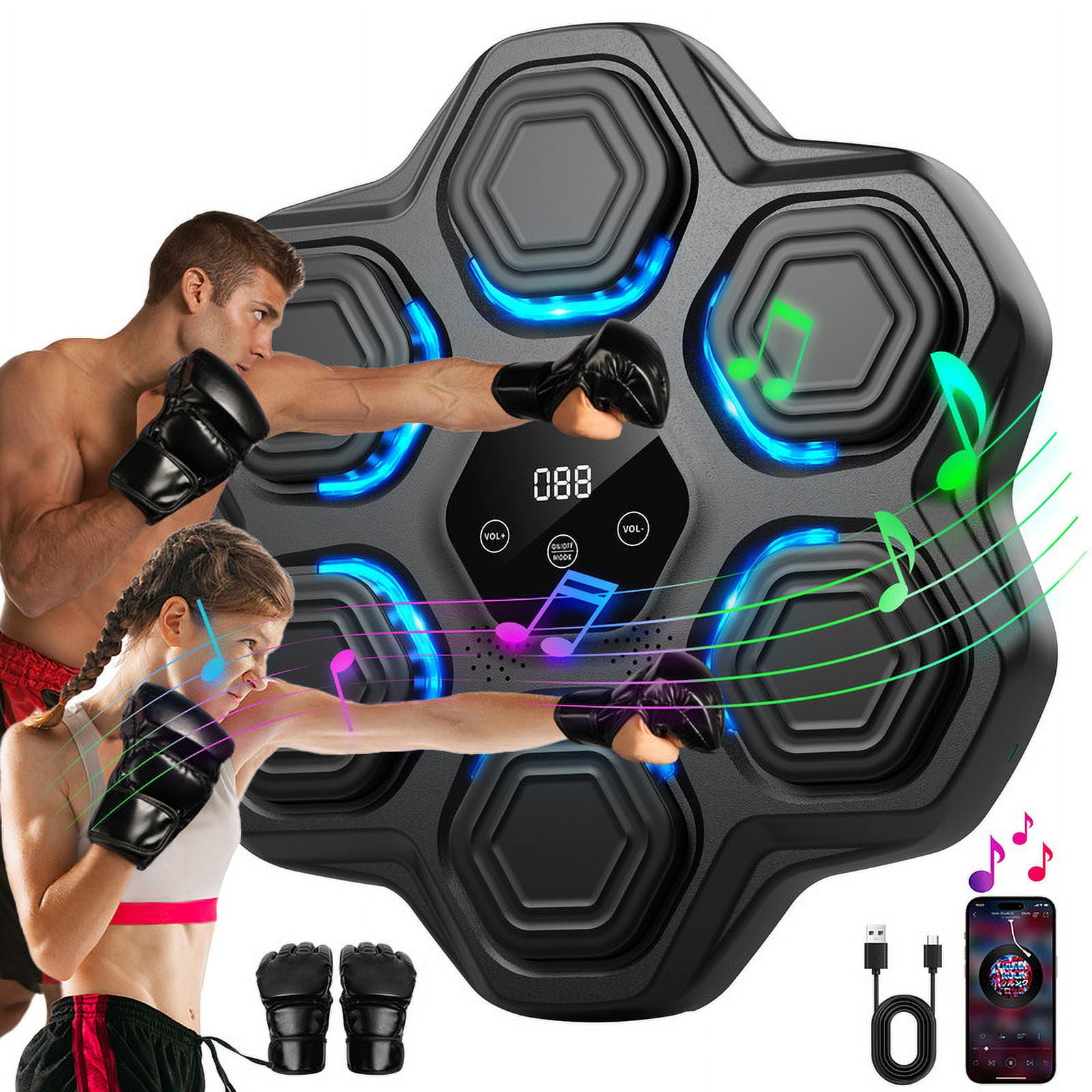 YHR Music Boxing Machine for Kids and Adults, Wall Mounted Smart