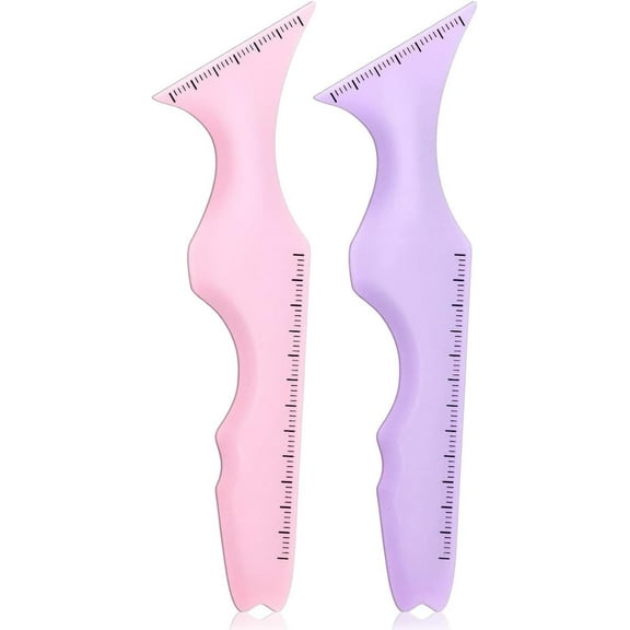 YHRY 2PCS 5 in1 Eyeliner Stencils Silicone Winged Tip Eyeliner Aid Eyebrow Pencil Stencils Multi-Purpose Eye Makeup Tool for Winged Eyeliner, Defined Eyebrow, Eyelash, Face Contour and Lip Line