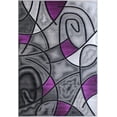 thumbnail image 1 of YHSF Modern Contemporary Area Rug for Living Room, Bedroom, and Office – Elegant Thick Carpet for Dining Room, Kitchen, & Hallways – Washable - Home Decor - Water Repellent - Purple (5x7 Feet), 1 of 5