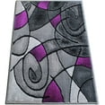 thumbnail image 1 of YHSF Modern Contemporary Area Rug for Living Room, Bedroom, and Office – Elegant Thick Carpet for Dining Room, Kitchen, & Hallways – Washable - Home Decor - Water Repellent - Purple (2x3 Feet), 1 of 5