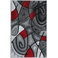 thumbnail image 1 of YHSF Modern Contemporary Area Rug for Living Room, Bedroom, and Office – Elegant Thick Carpet for Dining Room, Kitchen, & Hallways – Washable - Home Decor - Water Repellent - Red (2x3 Feet), 1 of 3