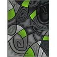 thumbnail image 1 of YHSF Modern Contemporary Area Rug for Living Room Bedroom Office Rug Trendz Style (Electric Green , 5 Feet x 7 Feet), 1 of 5