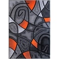 thumbnail image 1 of YHSF Modern Contemporary Area Rug for Living Room Bedroom Office Rug Trendz Style (Orange, 5 Feet x 7 Feet), 1 of 5