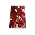 thumbnail image 1 of YHSF Modern Contemporary Area Rug for Living Room Bedroom Office Rug Trendz Style (Red/Black, 2 Feet x 3 Feet), 1 of 5