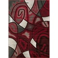thumbnail image 1 of YHSF Modern Contemporary Area Rug for Living Room Bedroom Office Rug Trendz Style (Red/Black, 5 Feet x 7 Feet), 1 of 4