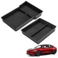YHTAUTO 2 Pcs Center Console Organizer Tray Fit 2024 Tesla Model 3