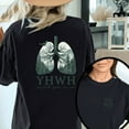 thumbnail image 1 of YHWH Christian Womens Graphic Tee Shirt Every Breath Speaks His Name Inspirational Tops Short Sleeve Round Neck Black S-5XL, 1 of 5