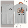 thumbnail image 1 of YHWH Christian Womens Graphic Tee Shirt Tops Short Sleeve Round Neck Soft Breathable Regular Fit Gray S-3XL, 1 of 5
