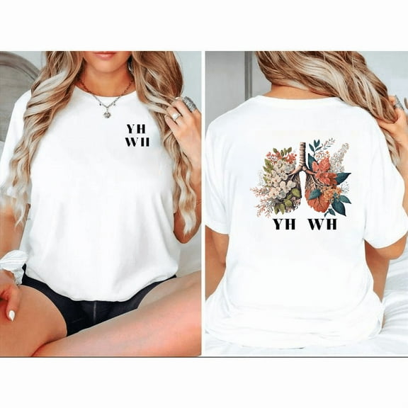 YHWH Christian Womens Graphic Tee Shirt Tops Short Sleeve Round Neck Soft Breathable Regular Fit White S-5XL