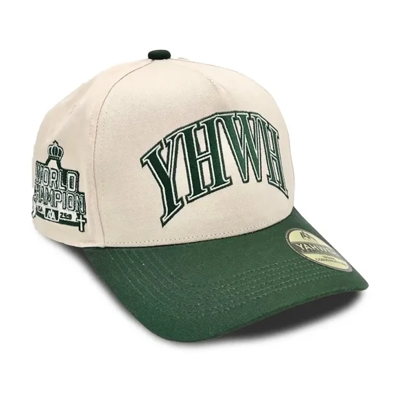 YHWH Embroidered Trucker Hat, Vintage Christian Faith Cap, Adjustable Snapback Baseball Hat for Men and Women, World Champion Inspired Streetwear Style