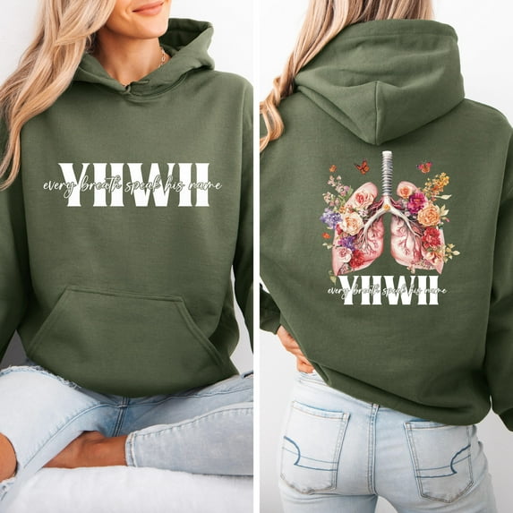 YHWH Lungs Christian Sweatshirt, Every Breath Speak His Name T-Shirt, Faith Apparel Shirt, YHWH Lungs Hoodie,Christian Faith Tee,Bible Verse
