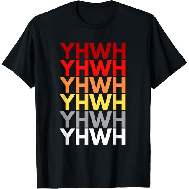 YHWH in Hebrew Meaning Tetragrammaton God Yahweh Faith Based TShirt