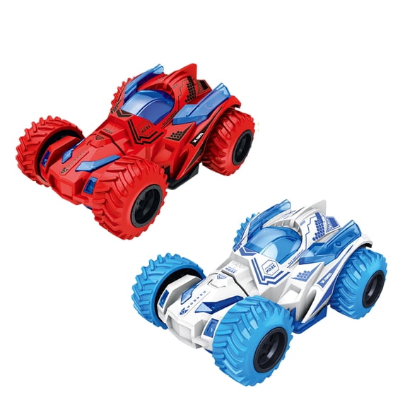 YHWJZYF 2 Pack Stunt Spinning Toy Car for 3 Year Old Boys,Kids Toys Pull Back Car for 3 Year Old Boy Girl and Toddler,Car Toys for Birthday Gifts,Kids Age 3 and Up 360掳 Upright Rotation Car Game