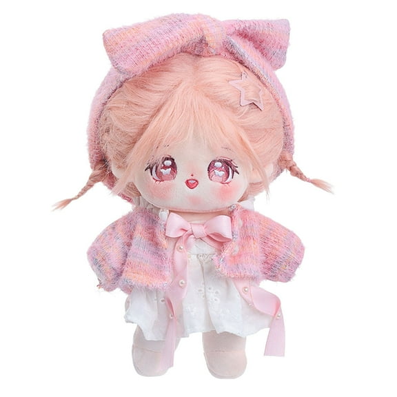 YHWJZYF 6in Cute Plush Doll,Flower Series Soft Anime Plush Toys Dress Up Doll,Kawaii Cotton Dolls Gift Come with Doll Clothes Cotton Doll Girl 20cm/6 inch Cute Plushes