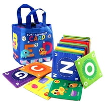 YHWJZYF Clearance Sale Eductionl book Early Childhood Enlightenment Book Baby Soft Alphabet Cards Toys 26Pcs Alphabet Baby Flash Cards Early Learning Toy With Storage Bag Washable Soft Letter
