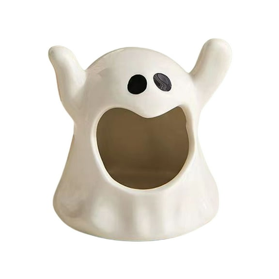 YHWJZYF Halloween Ghost Candlestick Pottery Halloween Ghost Candlestick Horror Ghost Candlestick Halloween Ornaments Cute Desktop Toy Candlestick