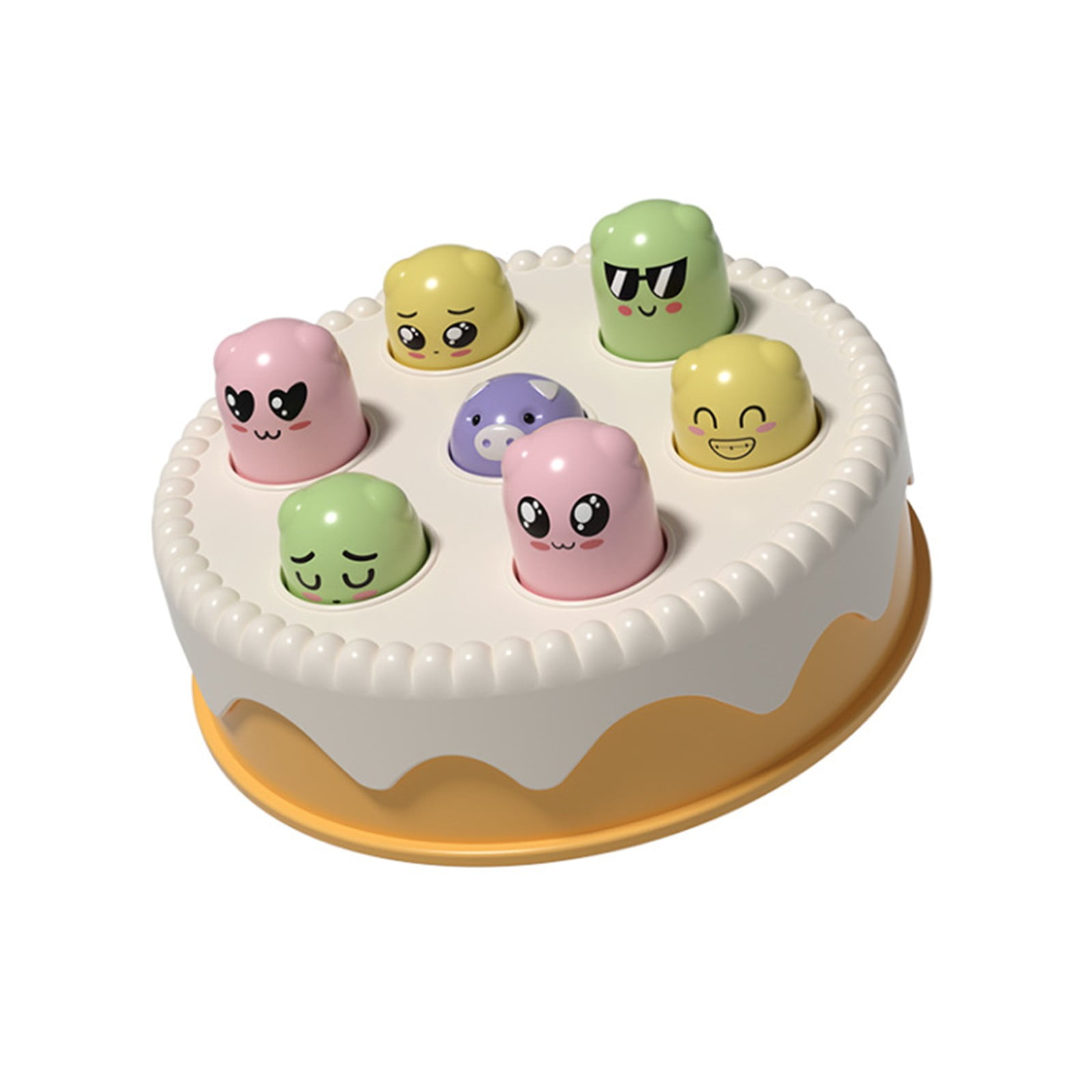 YHWJZYF Whack-A-Mole Game,Toy for 3 Years Old & Up,Cake Shape,Lever ...