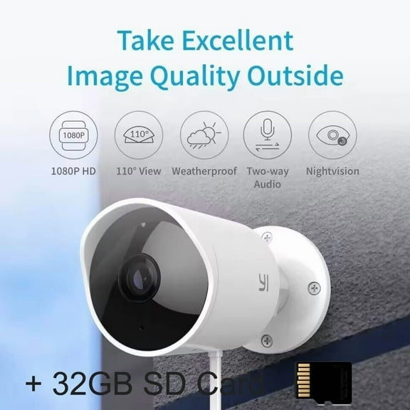 YI Dome 1080p HD Wireless Security Camera, 360° View, Night Vision, Two-Way Audi