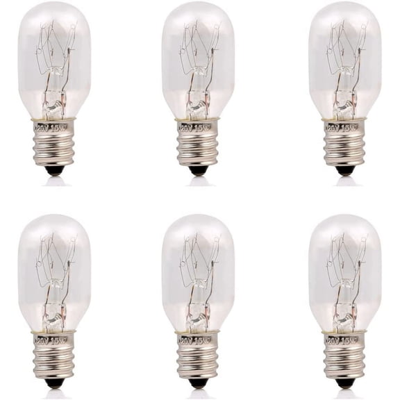 YI LIGHTING Incandescent 15W T20 Light Bulbs, for Himalayan Salt Lamp Replacement, 6 Pack