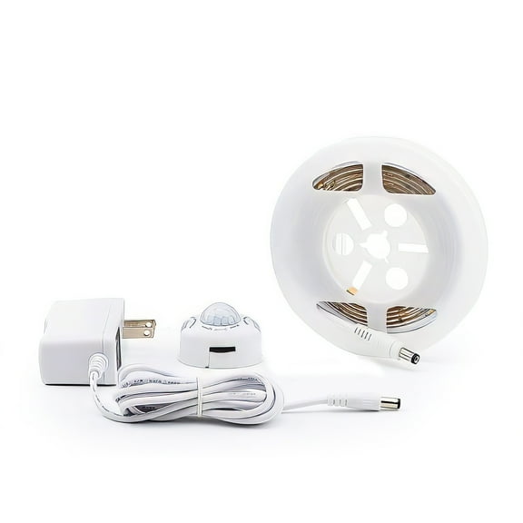 YI LIGHTING LED 5FT Motion Activated Strip Lights, Plug-in LED Night Light Waterproof for Bed Kitchen Stair 6000K