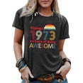 thumbnail image 1 of YI XIANG RAN 50th Birthday Shirts for Women Vintage 1973 T Shirts 50 Year Old Birthday Gift Shirt Retro Birthday Party Tee, 1 of 6