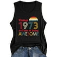thumbnail image 1 of YI XIANG RAN Vintage 1973 Tank Top Women 50th Birthday T-Shirts Retro 50 Year Old Birthday Gift Shirt Birthday Tee, 1 of 6