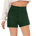 thumbnail image 1 of YI YI Shorts for Women 2024 Women's Summer High Waisted Shorts Summer Straight Wide Leg Short Stretchy Office Work Sport Shorts XL Army Green, 1 of 6