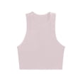 thumbnail image 1 of YI YI Women's Ribbed Knit Sleeveless Round Neck Slim Fitted Basic Crop Tank Top S Watermelon Red, 1 of 3