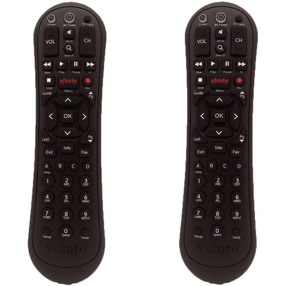 YIAIL 2 Pack Replacement Remote Control Compatible With Comcast Xfinity XR2 v3 RNG DTA Cable Receiver, Included Batteries